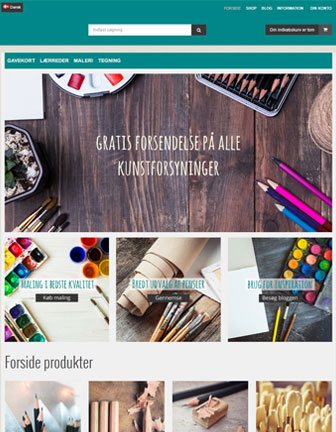 Art - Scannet webshop designskabelon