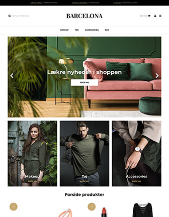 Barcelona - Scannet webshop designskabelon