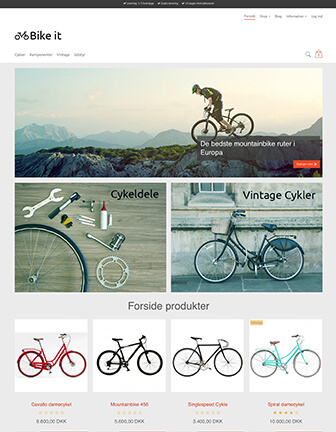 Bike it - Scannet Webshop Designskabelon