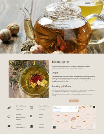 Blooming Tea - Scannet webshop designskabelon
