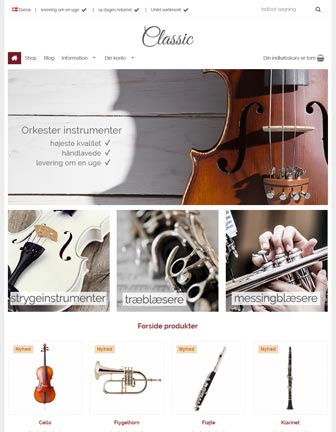 Classic - Scannet webshop designskabelon