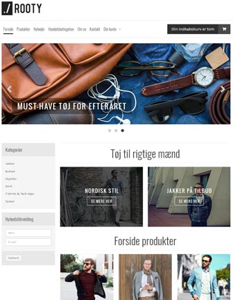 Rooty - Scannet webshop designskabelon