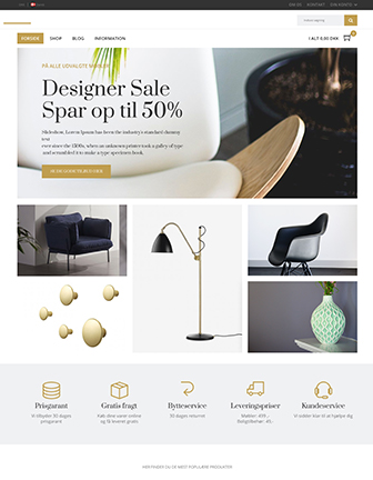 Shopii - Scannet webshop designskabelon