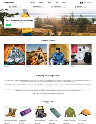 Simpl - Scannet Webshop Designskabelon