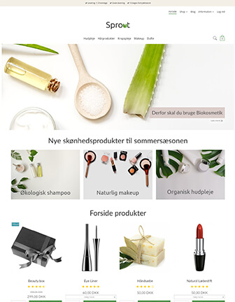 Sprout - Scannet webshop designskabelon