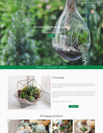 Terrarium - Scannet webshop designskabelon