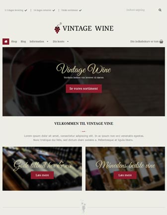 vintage wine - Scannet webshop designskabelon