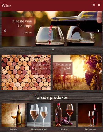 Wine - Scannet webshop designskabelon